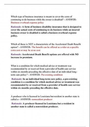 XCEL TESTING SOLUTIONS LIFE AND HEALTH INSURANCE WEIGHTED EXAM ACTUAL EXAM LATEST VERSION COMPLETE 3