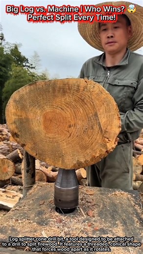 Big Log vs. Machine | Who Wins? 🤯 Perfect Split Every Time!
