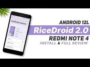 New Android 12L Custom Rom | RiceDroid 2.0 For Redmi Note 4 | Install & Full Review