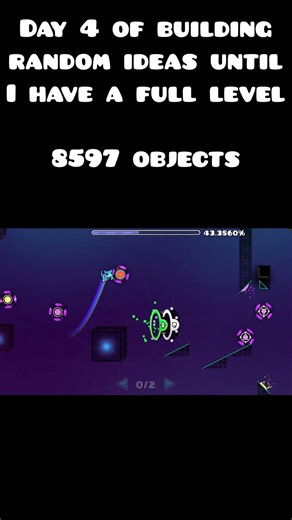 building random ideas into a full level day 4 #geometrydash #gd #shorts