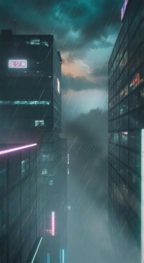 Flying Through a Neon Storm at 3AM