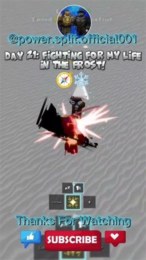 Day 21... Fighting for My Life in the Frost! - Roblox #Roblox #BloxFruits #viral #Shorts