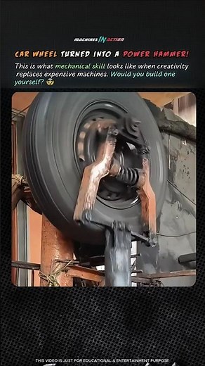 Car Wheel Turned Into a Power Hammer! 🤯 #homemade