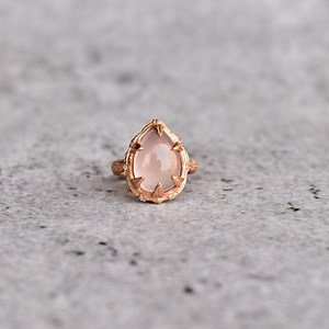 Huge Pear Rose Quartz Engagement Ring* Pink Quartz Statement Ring* Rose Gold Ring for Beginning* Wedding Ring* Bridesmaid Gift* Gift for Her - Etsy Canada