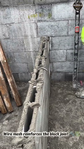 Laying Mortar Bed on Concrete Blocks 🧱 #Masonry #BlockWall #Construction