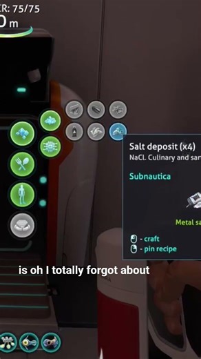 DID YOU KNOW IN SUBNAUTICA YOU CAN TURN SALT INTO METAL? #youtubeshorts #subnautica #steam #gaming