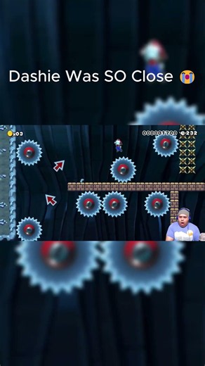 Dashie Almost Had It 💀😂 #dashiegames #mario #gaming #shorts