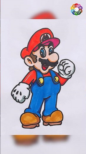 SUPER MARIO: Easy Drawing Tutorial for Kids and Beginners!