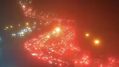 Pedestrian hit, killed by car shuts down I-75/85 NB for hours, Atlanta police say