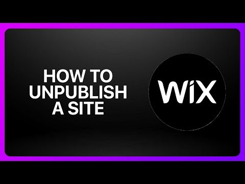 How To Unpublish A Wix Site 2026! tutorial