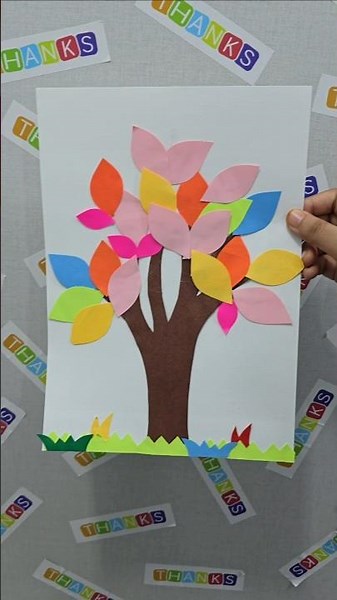 ĺTree Making Tutorial Video | Tree Craft Video idea #viralshort #shortsfeed l #craft #youtubeshorts