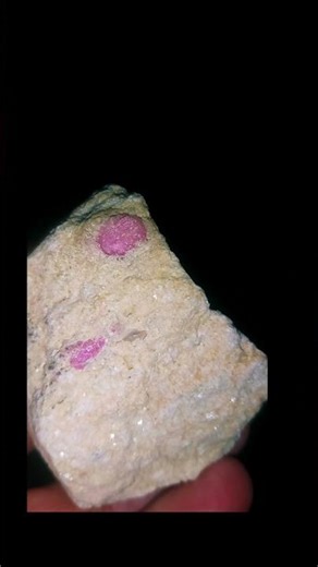 Ruby Crystals in Rock #youtubeshorts #gemstone #ruby