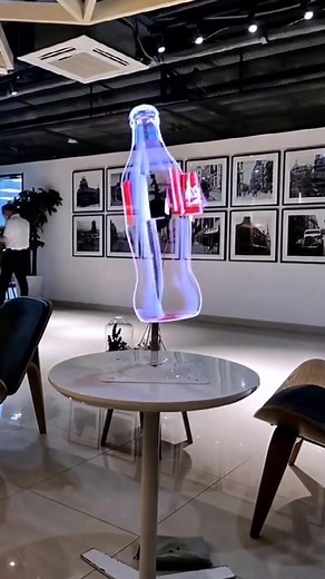 Holographic projection naked-eye 3D fan advertising machine#Holograms #Holographic #Advertisements #foryou #project