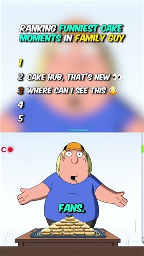 Ranking Funniest Cake Moments In Family Guy #familyguy