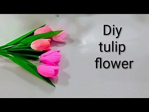 How to make Tulip clay flower 🌷/DIY Tulip flower / 5 minute easy Tulip flower clay tutorial 📷