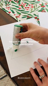 Ever painted with a toothbrush?! 🪥 😂 Us either but I thought it might be good to try for the perfect Christmas tree and I think I was right 🥰 Fun. Simple. Cutest decor. 🎄 #christmas #christmasgift #craft #momlife | Creative Curiosity
