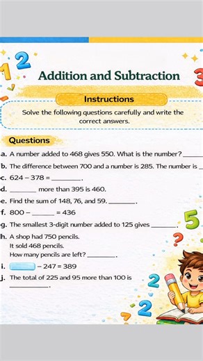 Math worksheet/practice sheet #worksheets #fyp #maths | Kiddoctive - Homeschooling
