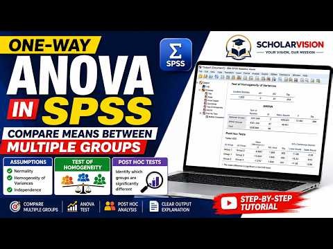 Master One-Way ANOVA in SPSS to Compare Multiple Research Group Means