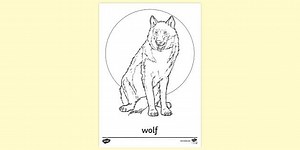 Printable Wolf Colouring Page