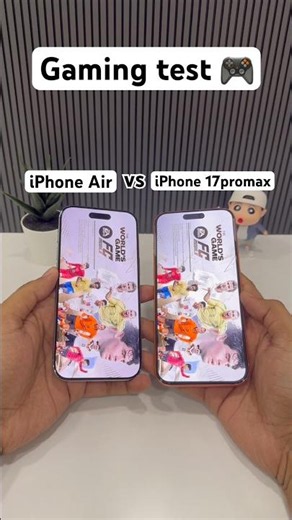 iPhone 17pro max vs iPhone Air FC mobile test🧐#shorts #iphone17promax #iphoneair