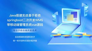 Java搭建实战基于若依springboot二次开发WMS带移动端管理系统源码