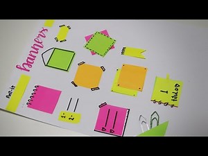 Como usar POST IT para decorar seu caderno por LIVIA STURNIK