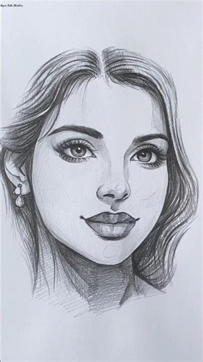 Draw a girl Easy steps 😍 #shorts #drawing #pencilart #sketching #viralshort