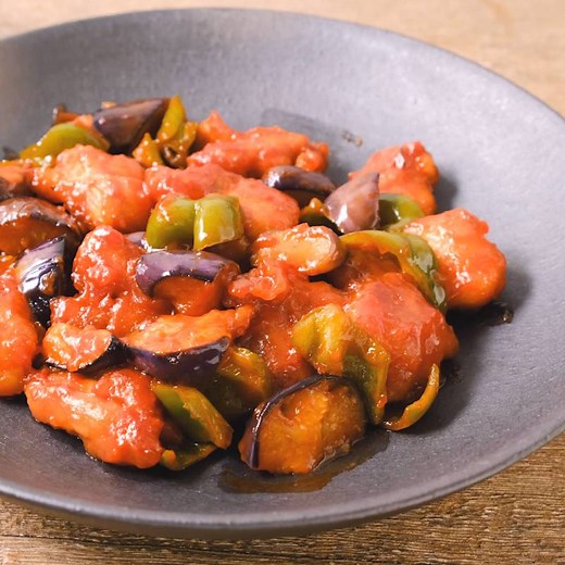 鶏もも肉とナスピーマンの甘酢炒め 作り方・レシピ | クラシル