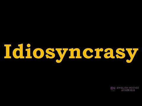 Idiosyncrasy - Meaning, Pronunciation, Examples | How to pronounce Idiosyncrasy in American English