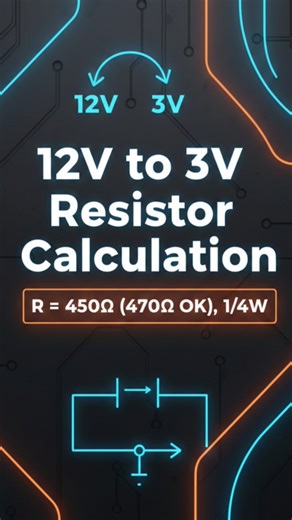 12V to 3V Load Resistor Calculation 🔥 Easy Formula Explained.