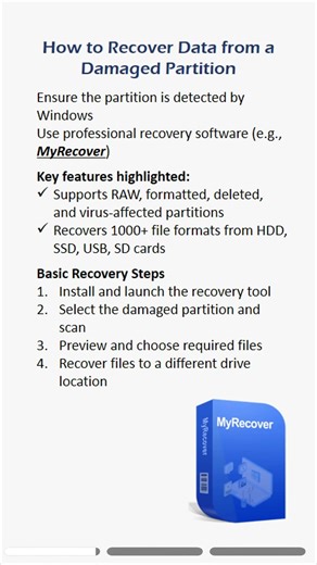 Damaged Partition Recovery on Windows 10/11 #partition #recovery