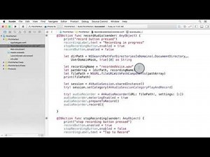 Adding the code to the Recorder View Controller
