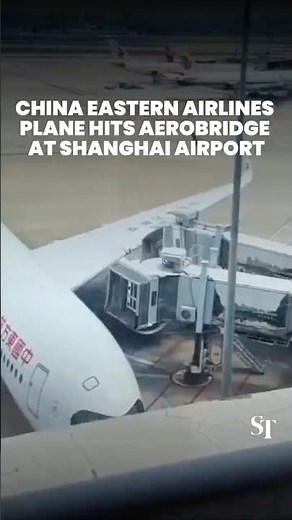 China Eastern Airlines apologises after plane strikes aerobridge at Shanghai airport