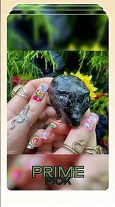 Mystic Merlinoite Crystal Skull – Hand-Carved Display Sculpture