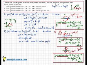nombre complexe : Comment savoir si (1+i)^n est réel, positif ou imaginaire pur - Sujet Bac - TS