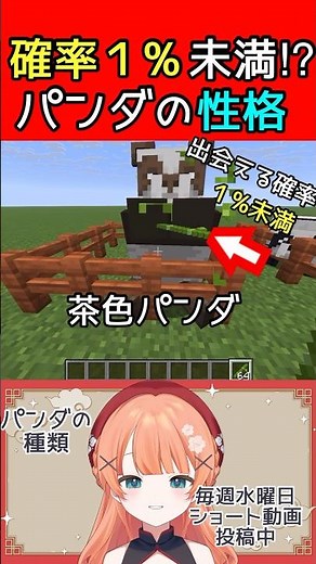 【 #マイクラ 】パンダの性格と行動7選!?#マインクラフト #minecraft #shorts