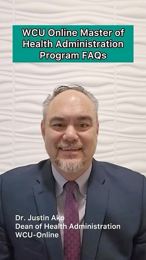 What tracks are offered in a Master of Health Administration program? Can you earn your degree while working full-time? Dr. Ako answers your questions in this video! Learn more about our 100% online MHA program - link in bio. #WestCoastUniversity #WCUOnline #HealthAdministration #MHAStudent | West Coast University