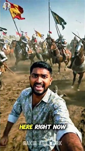 ⚔️ I am right in the middle of a terrifying medieval battle! 😱 Watch the bloody fight! 🔥 #shorts