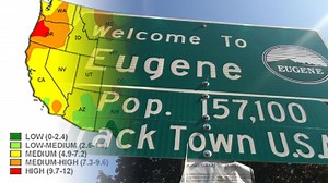 Grass pollen puts Eugene on the map