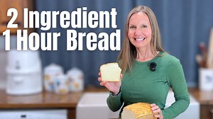This 2 Ingredient 1 Hour Bread is one of the easiest homemade breads you can make. No yeast, no kneading, and no rising times (and no eggs, no oil, no butter!)— just mix, bake, and enjoy a soft, full-size loaf in just one hour! *Printable Recipe in comments! | Robyn on the Farm