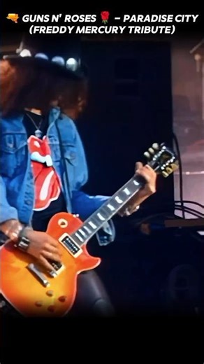🔫 Guns N' Roses 🌹 - PARADISE CITY (Freddy mercury Tribute) #shorts #gunsnroses #slash