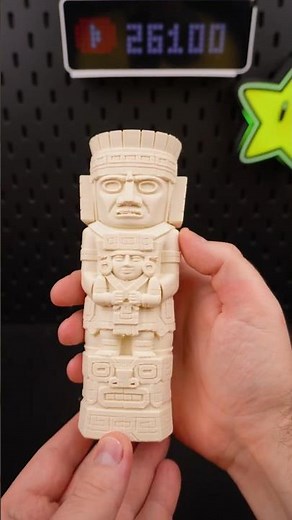 3D Printed – Aztec Totem #3dprinting #aztec #totem #3dart #historicalprint