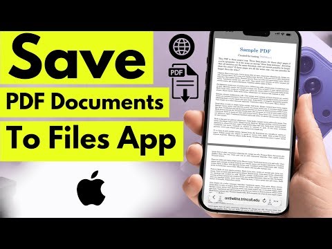 How to Save A PDF Document To Files on iPhone (PDF Webpage Download)