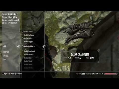 TESV: Skyrim - "CHEAT" *Spawn Full Daedric Armor*