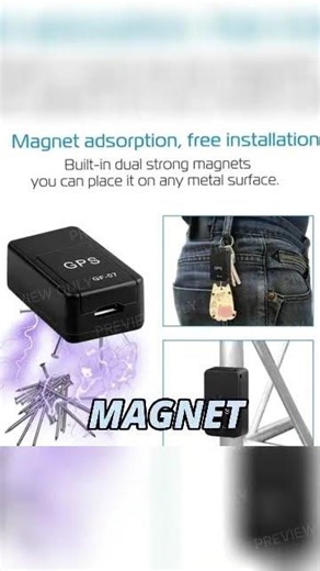 Magnetic GPS Device With Real-Time Location App Tracking 📱✨