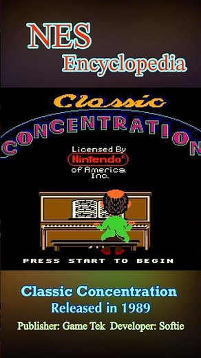 Classic Concentration - Released 1990 - NES Encyclopedia #NESencyclopedia #nes #retrogaming #retro