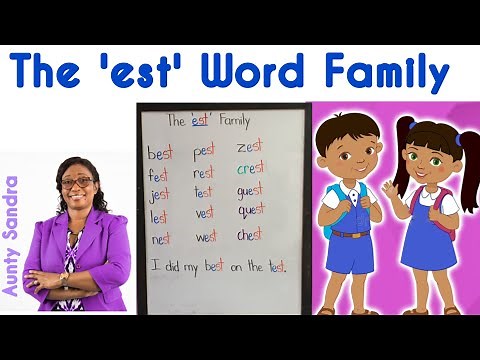 The 'est' Family Words | Blending Sounds | Learning to Read and Spell | End Consonant Blend |