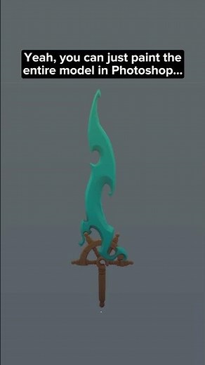 Painting the whole sword in Photoshop