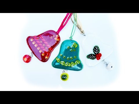 Fused Glass Hanging Bell Decoration