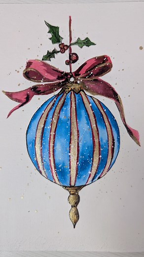 DIY Christmas card #watercolor #christmas #howtodraw #watercolortutorial #diycrafts #xmas